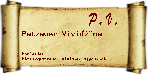 Patzauer Viviána névjegykártya