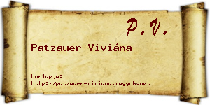 Patzauer Viviána névjegykártya
